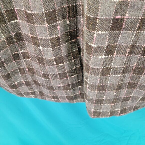 Baxis Womens Medium Plaid Wool Jacket With Button Front Closure & Pockets - Picture 11 of 11